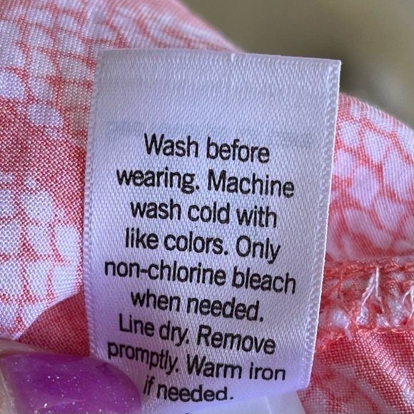 •CROFT & BARROW• Pineapple Button Down Blouse - Size Small - Picture 7 of 8